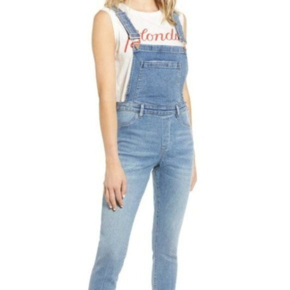 BLANK NYC "It's Vintage" Overalls Medium Wash Denim Size 29 - Picture 4 of 10